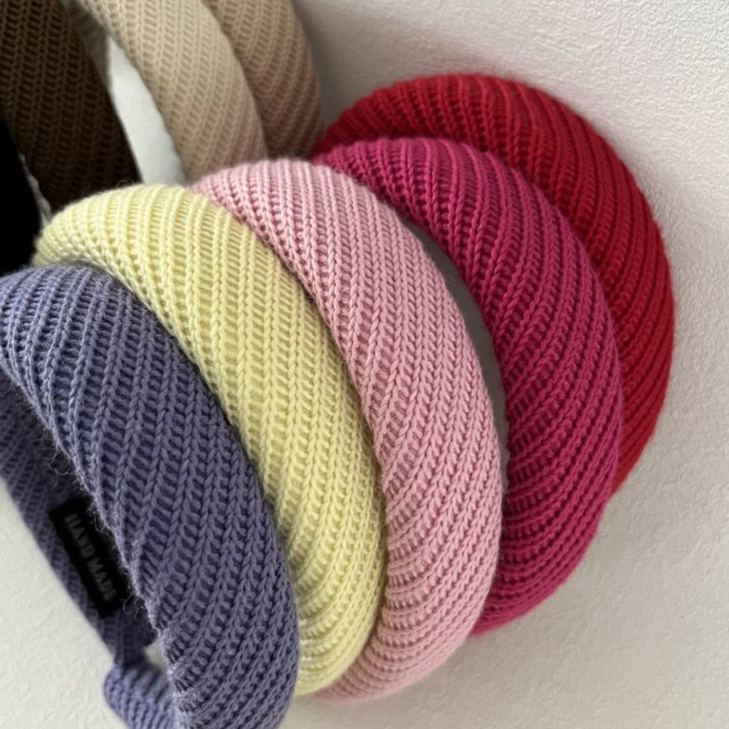 Băng Đô Đan Len Màu Kẹo Ngọt Phong Cách Hàn Quốc Thời Trang Thu Đông Mới 2022