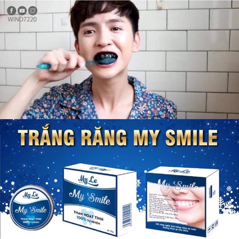 [Hàng Chính Hãng 100% ] Than Hoạt Tính Trắng Răng My Smile Hơi Thở Thơm Mát