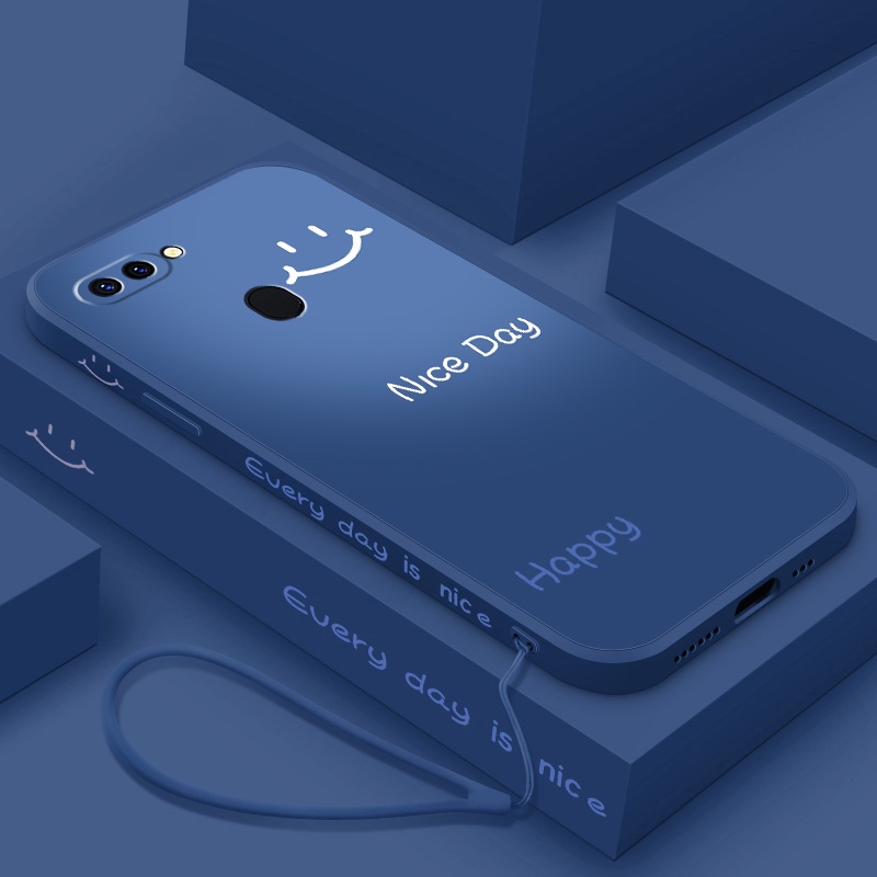 Ốp Điện Thoại Silicon Mềm Chống Sốc Màu Tương Phản In Hình Mặt Cười Cho OPPO a5s a12 a7 A3S A12e F5 F7 F9