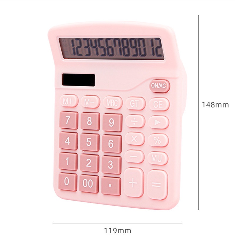 Máy Tính Năng Lượng Mặt Trời 12 Chữ Số Nhiều Màu Sắc