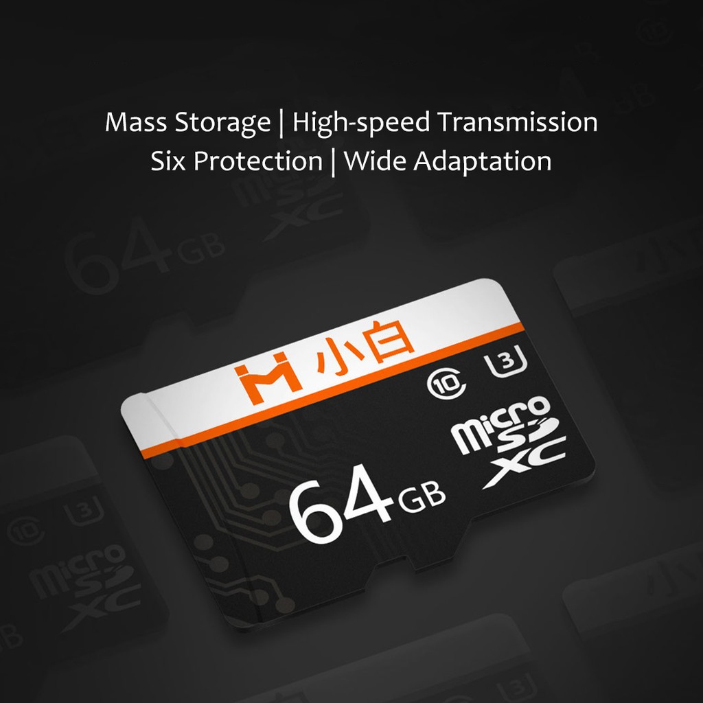 Thẻ Nhớ Micro SD TF Xiaomi Xiaobai 32G 95MB/S 64G Tối Đa 100MB/S Dành Cho Laptop/ Điện Thoại/ Camera/ Máy Ghi Âm