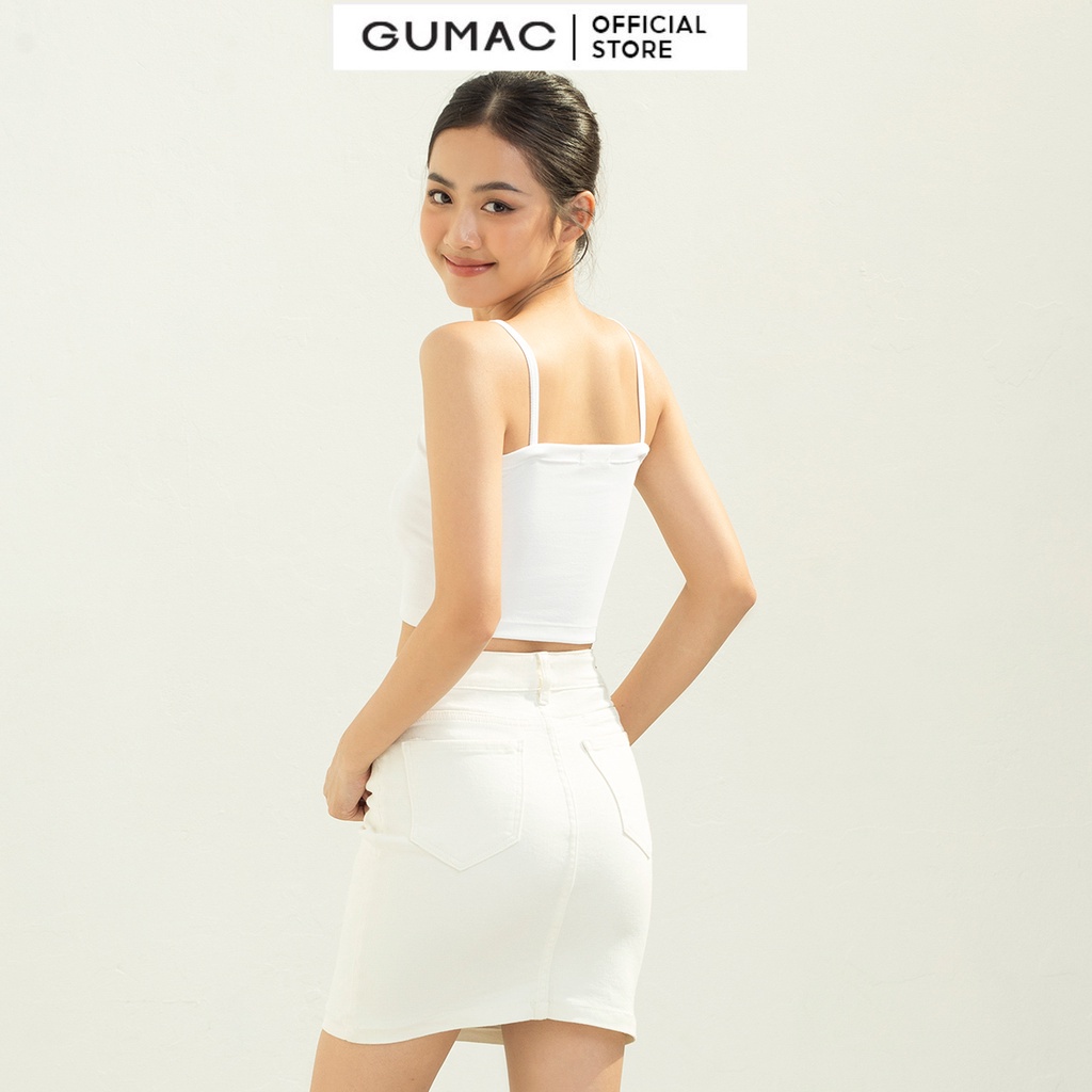 Áo croptop nữ hai dây thời trang GUMAC thun borip - co giãn nhiều màu ATC03041 GUMAC | BigBuy360 - bigbuy360.vn