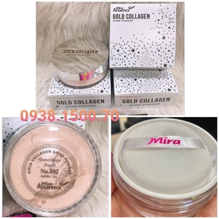 PHẤN PHỦ KIỀM DẦU DẠNG BỘT Mira Aroma Gold Collagen Shine Powder 18g
