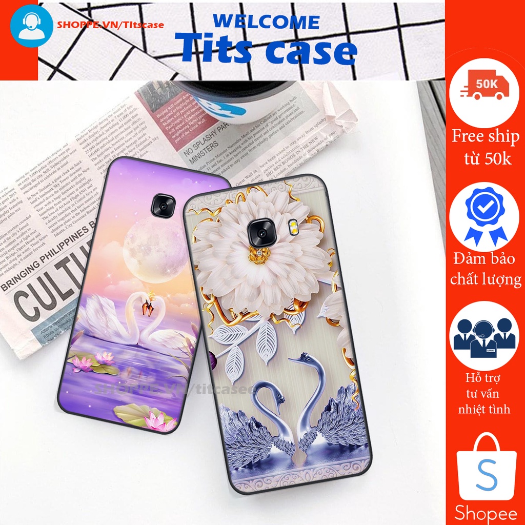 Ốp lưng Samsung Galaxy C9 PRO in hình thiên nga,hoa may mắn, đặc sắc ĐỘC - LẠ - BỀN