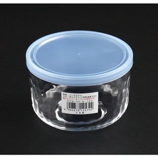 Hộp thủy tinh kim cương có nắp đậy màu xanh 420ml