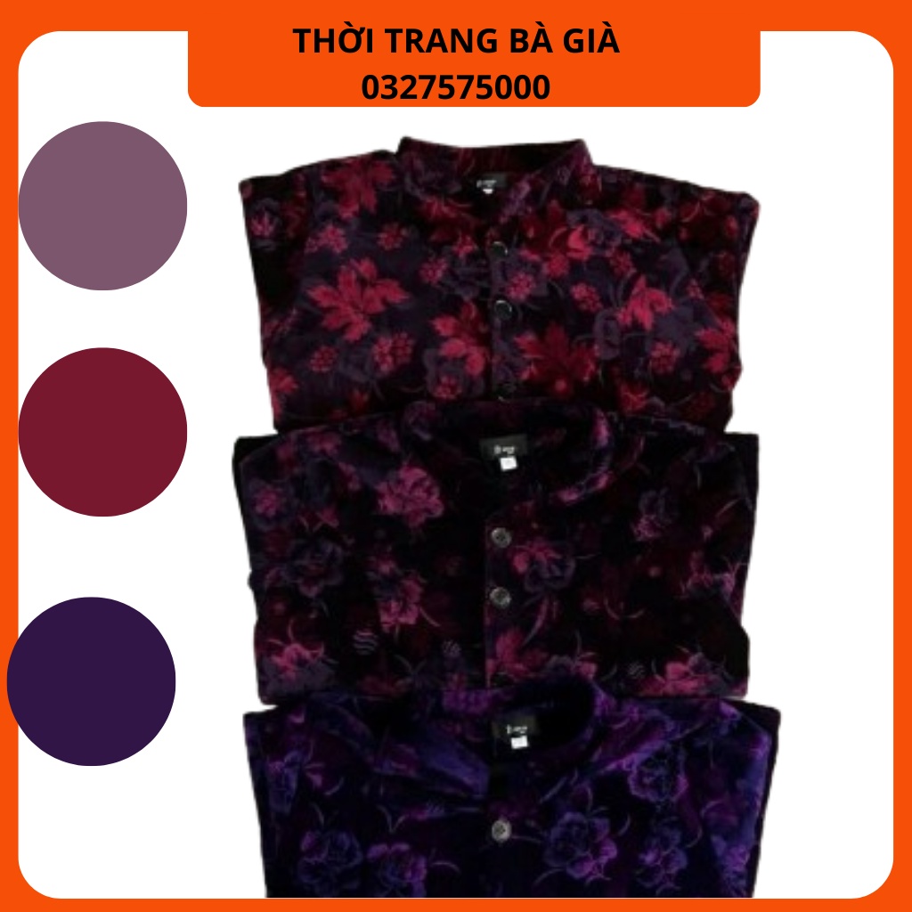 Áo Bông bà già, Áo Nhung Chần Bông Lót Lông Hàng Việt Nam