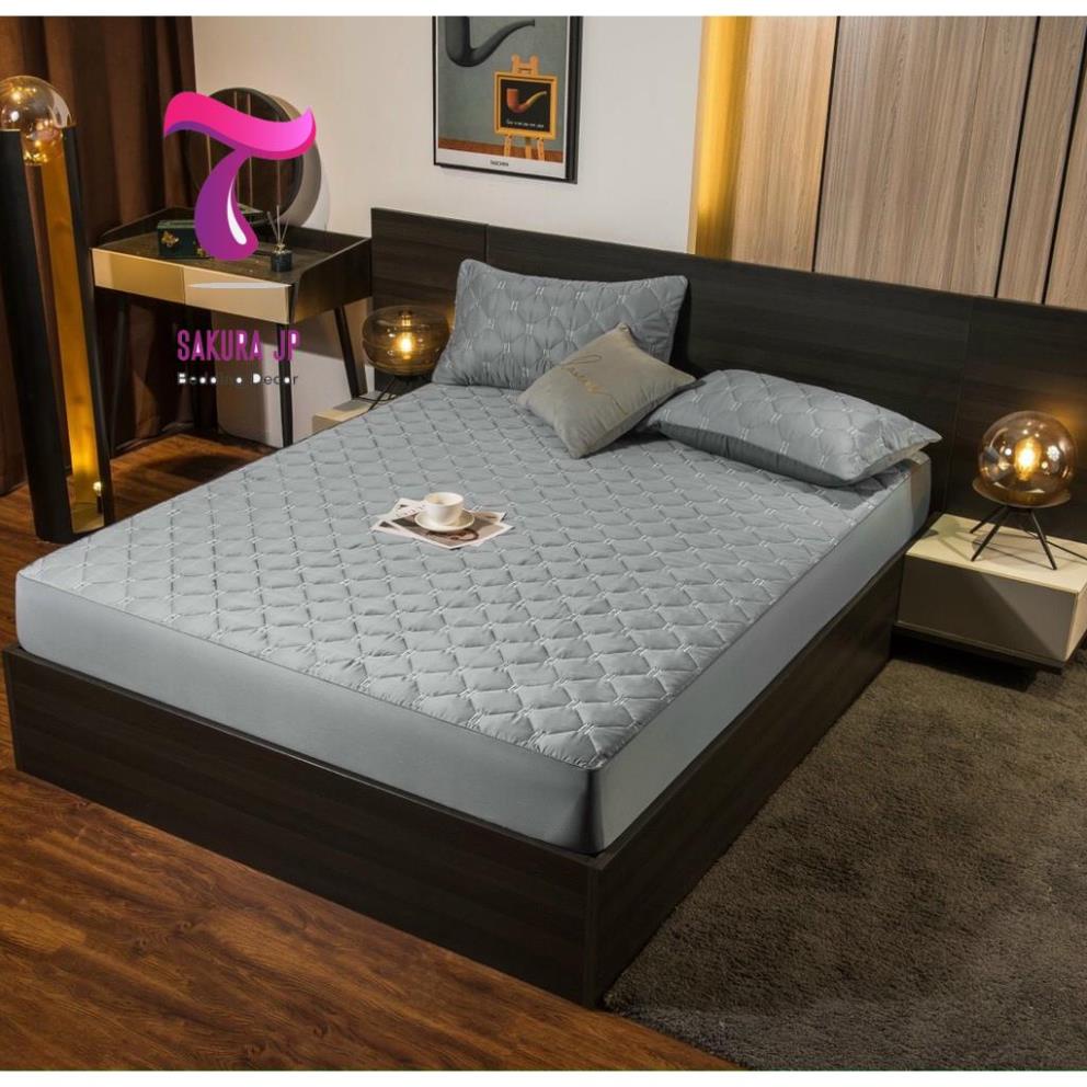 Ga Gối Lụa Sateens Cao Cấp Trần Bông chữ H Đẳng Cấp  Ga Gối Lụa Cotton Chần Bông Sakura JP Bedding Decor