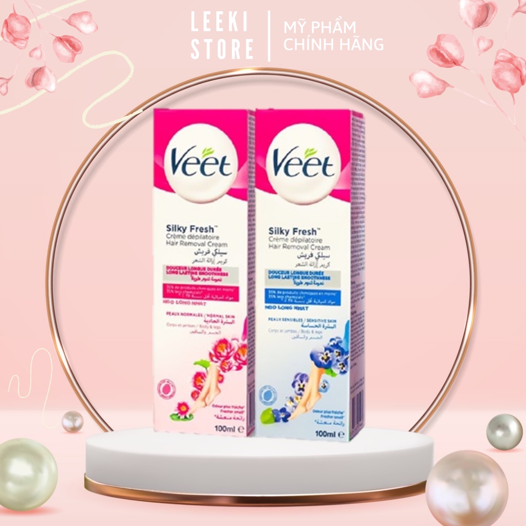 Kem tẩy lông triệt lông Veet Pháp 100ml tẩy lông nách, tay, chân hiệu quả