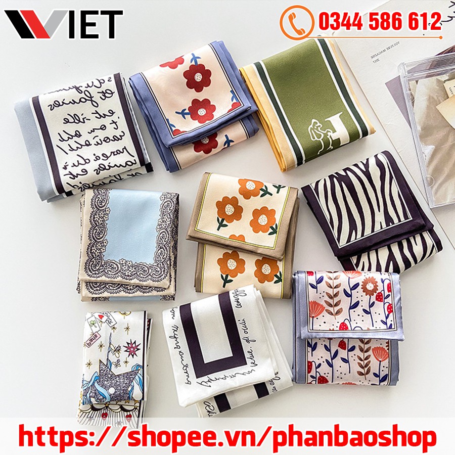 Khăn Lụa Buộc Tóc Thời Trang Cho Nữ Kích Thước 100x8 cm