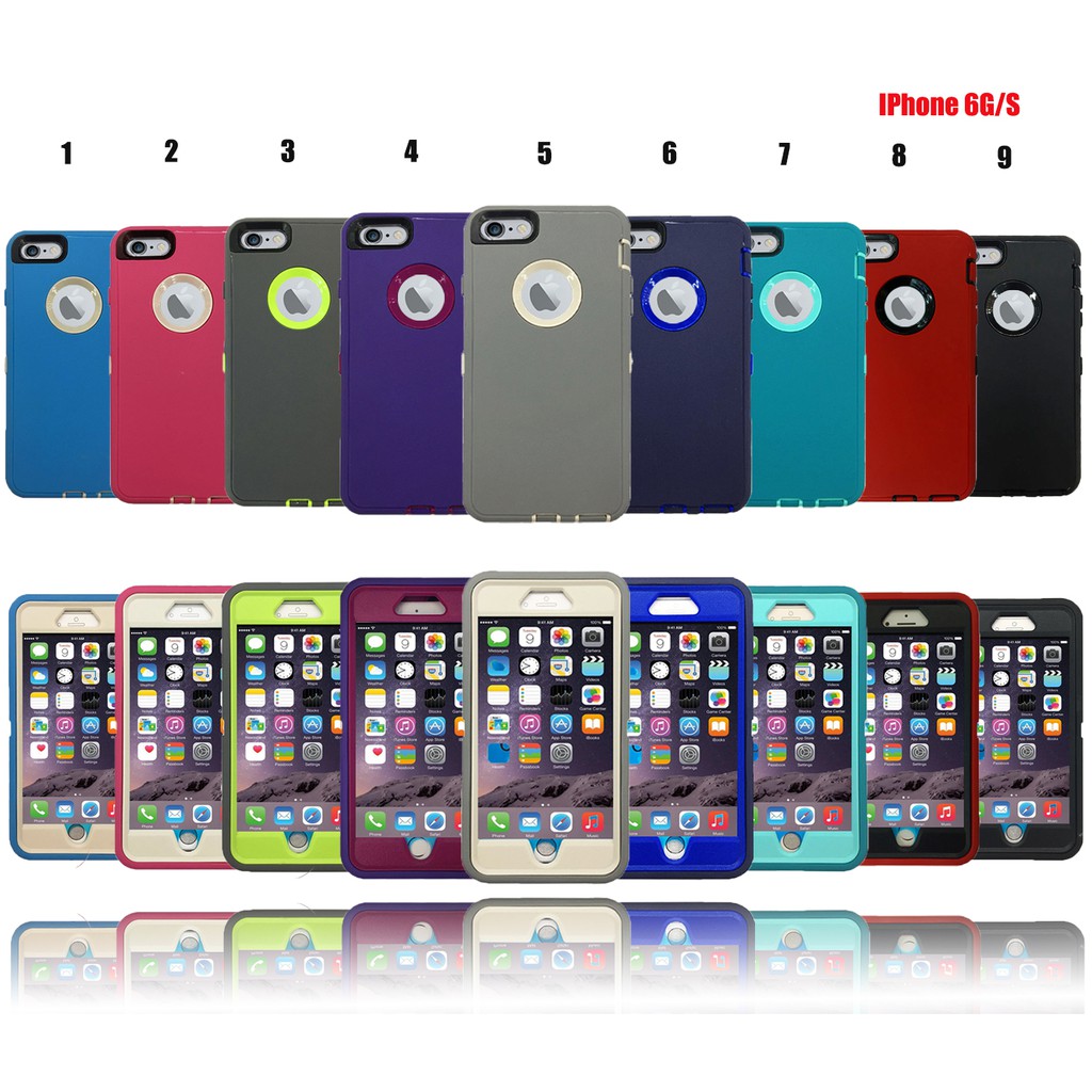 Ốp Điện Thoại Cứng Chống Sốc Bảo Vệ 360 Độ Cho Iphone 7plus Xs Max Xr X 8p 7g 8g 6 6p