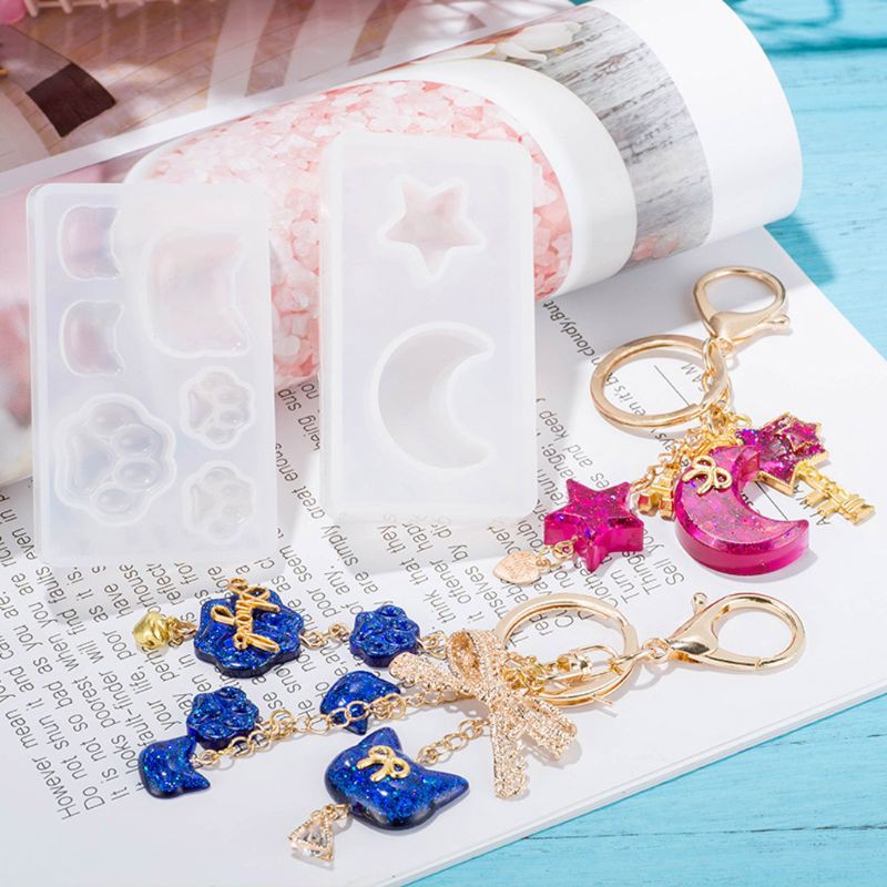 Set 3 Khuôn Silicon Làm Đồ Trang Sức Kiểu Dáng Xinh Xắn Thiết Kế Tiện Dụng