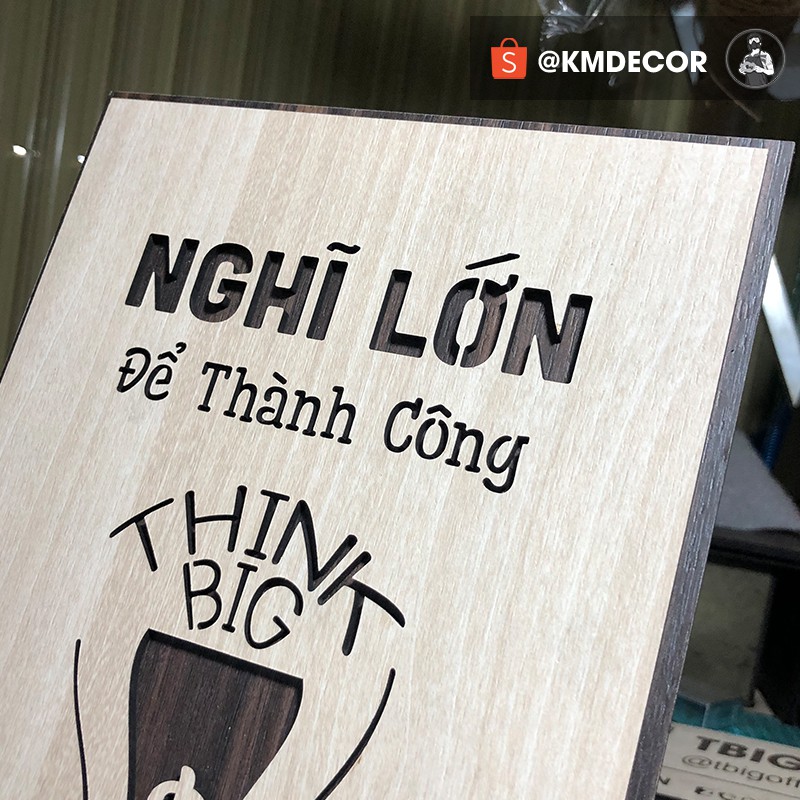 Mẫu tranh &quot;nghĩ lớn để thành công&quot; - Tranh tạo động lực treo tường trang trí văn phòng