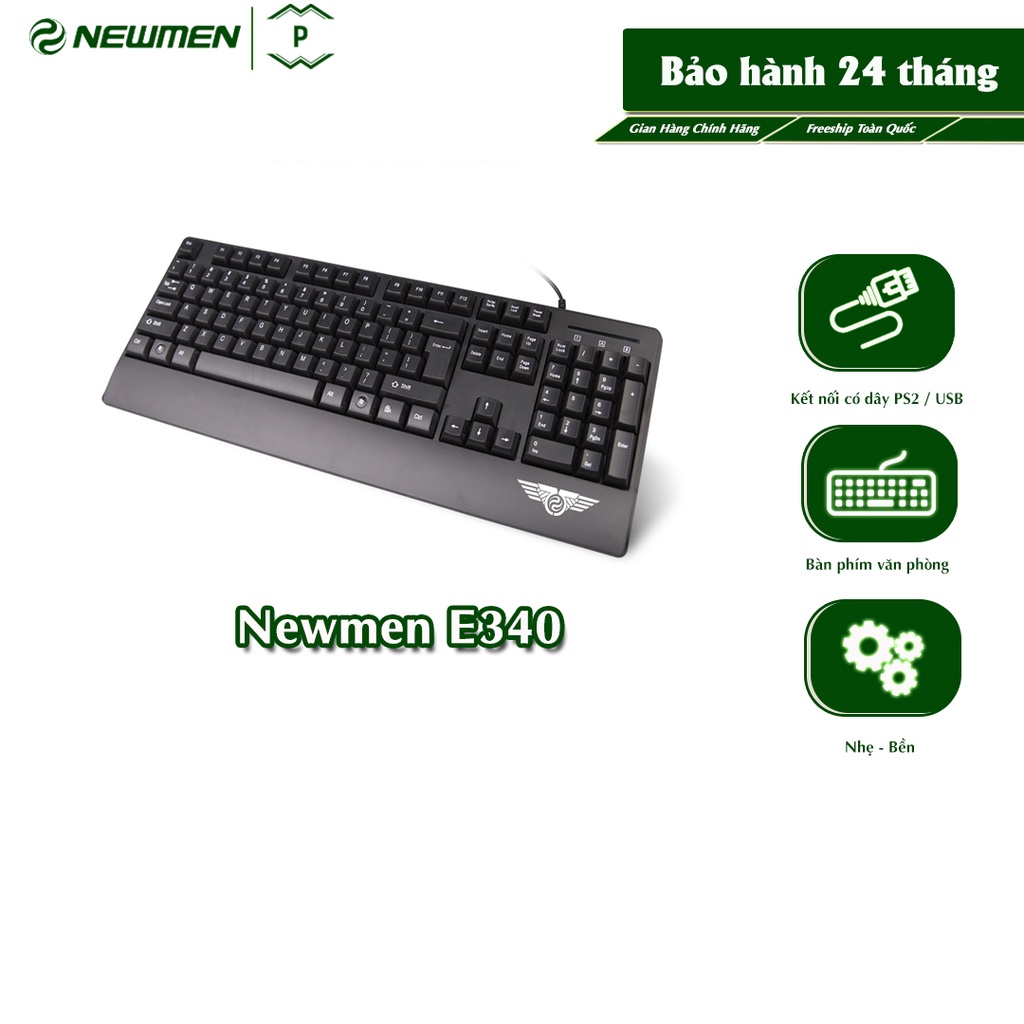 ˂PATECH˃ Bàn phím Newmen E340 đen - Hàng Chính Hãng