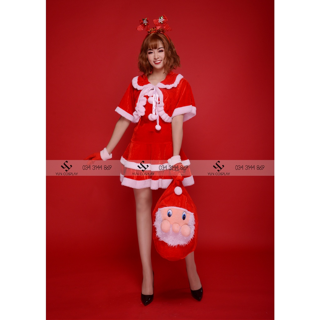 Váy noel người lớn chất đẹp đầy đủ phụ kiện | Yun Cosplay