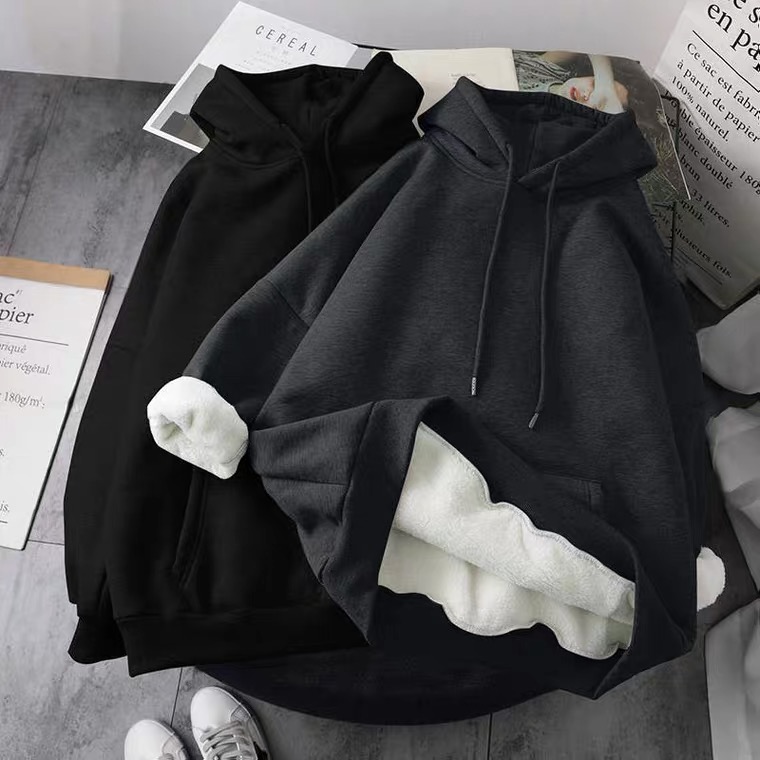 Áo Hoodies Tay Dài Màu Trơn Phong Cách Hàn Quốc Xinh Xắn Năng Động | BigBuy360 - bigbuy360.vn