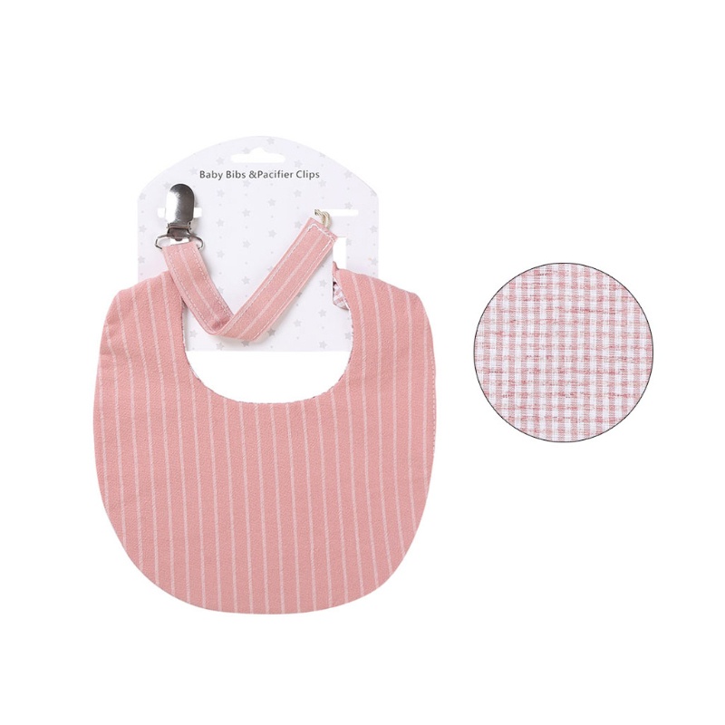 Yếm Ăn Cotton Hai Mặt Có Dây Xích Tháo Rời Thoải Mái Dành Cho Bé Sơ Sinh