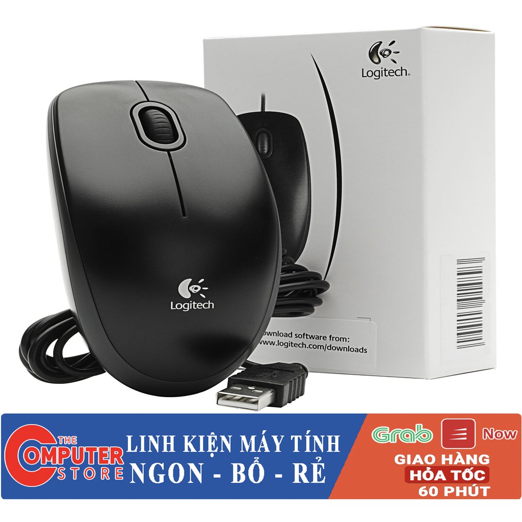 Chuột có dây Logitech B100 - USB (Hàng chính hãng) - FREESHIP ĐƠN TỪ 50K