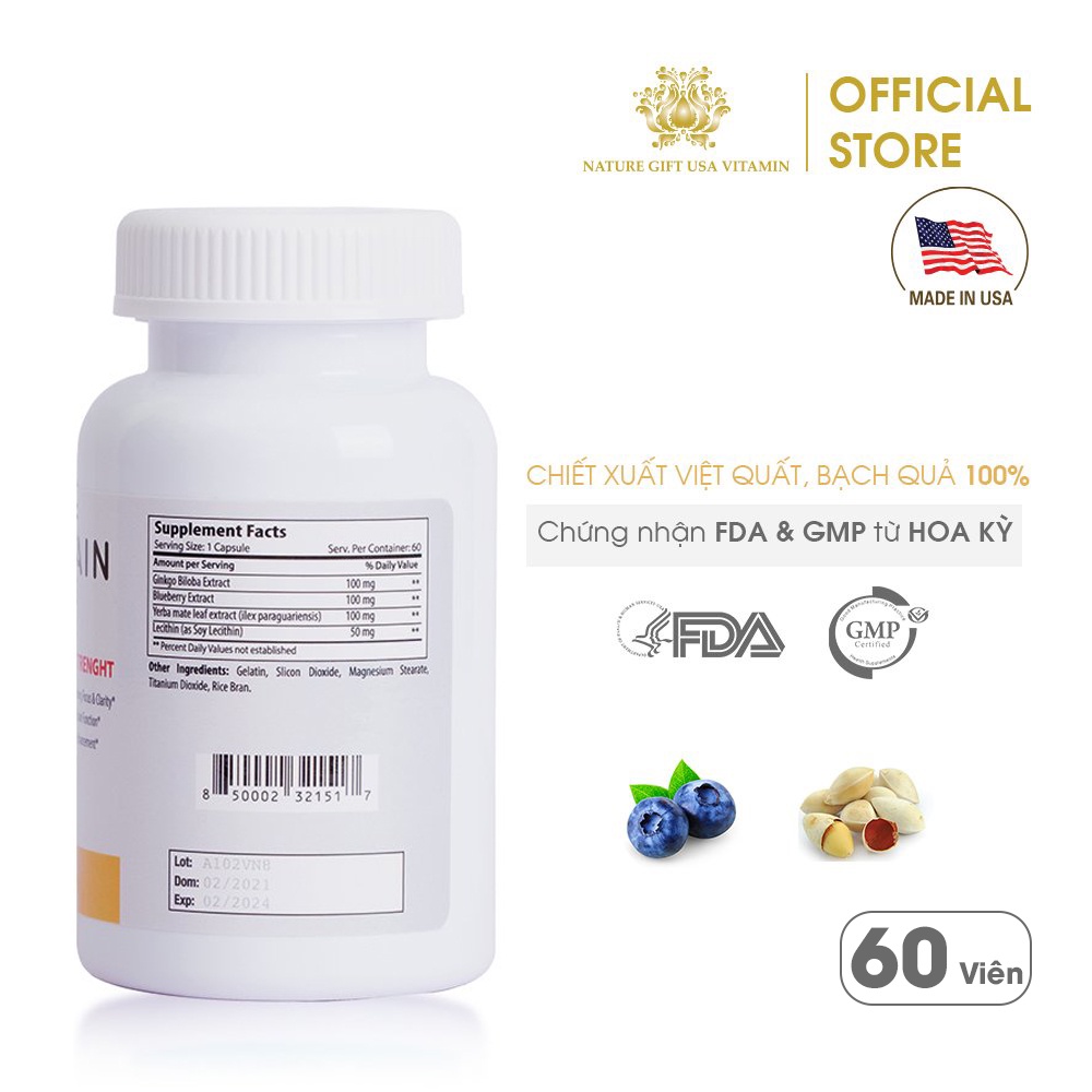 Combo Tăng cường sức khoẻ, tốt cho trí não Omega 369 100V + Healthy Choice Brain 60V - Nature Gift USA