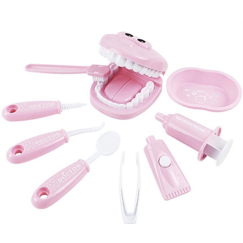 Bộ đồ chơi 9 món giả làm nha sĩ mang tính giáo dục dành cho trẻ em - dạy bé tập đánh răng
