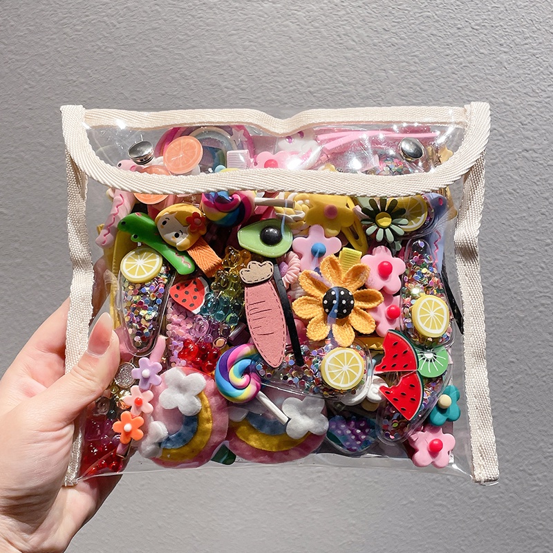 Bộ Kẹp Tóc Kiểu Dáng Hoạt Hình Dễ Thương Phong Cách Hàn Quốc Cho Nữ