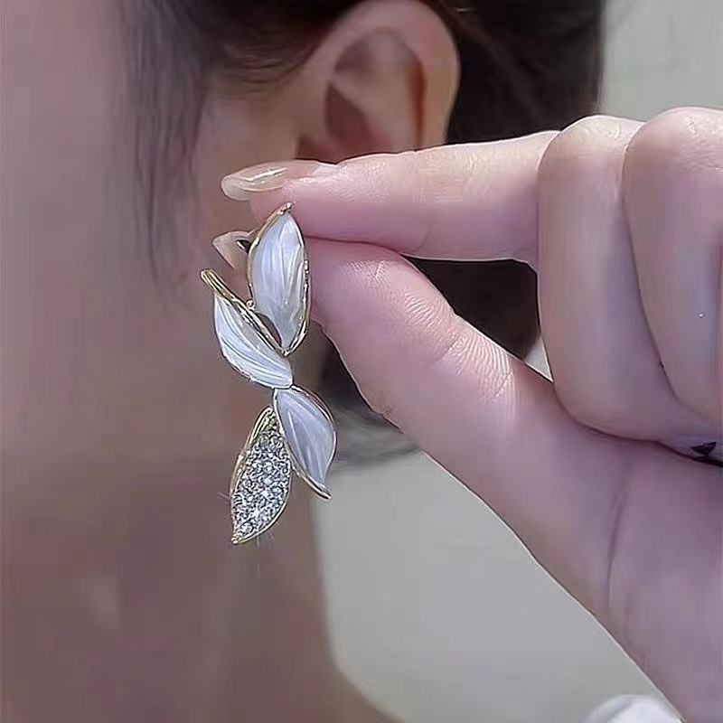 Bông Tai Hình Lá Thời Trang Hàn Quốc 2022 Cho Nữ