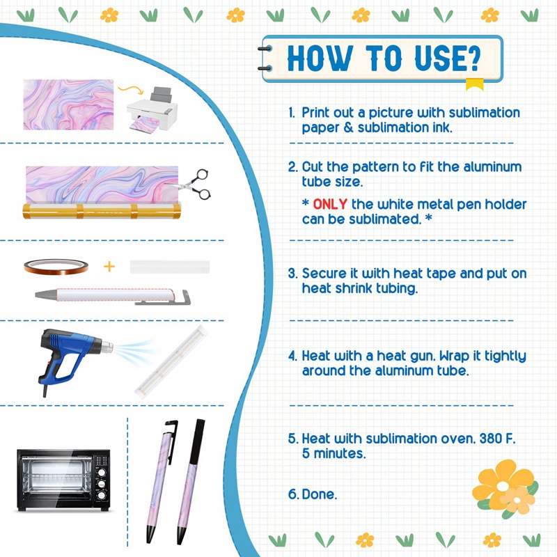 Bộ 10 Cây Bút Lông Chịu Nhiệt Kèm Lõi Bọc Và Lõi Thay Thế