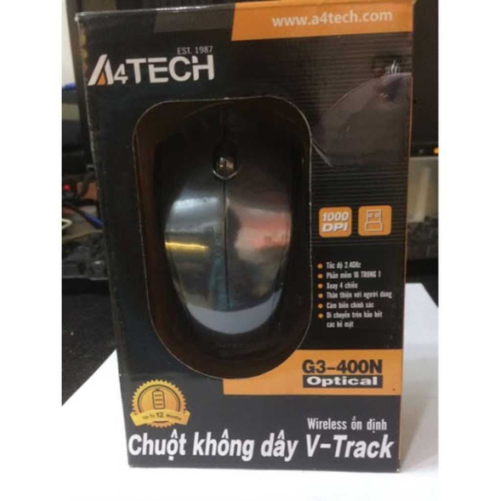 Chuột Mouse Không Dây A4tech G3-400N Chính hãng. Vi Tính Quốc Duy