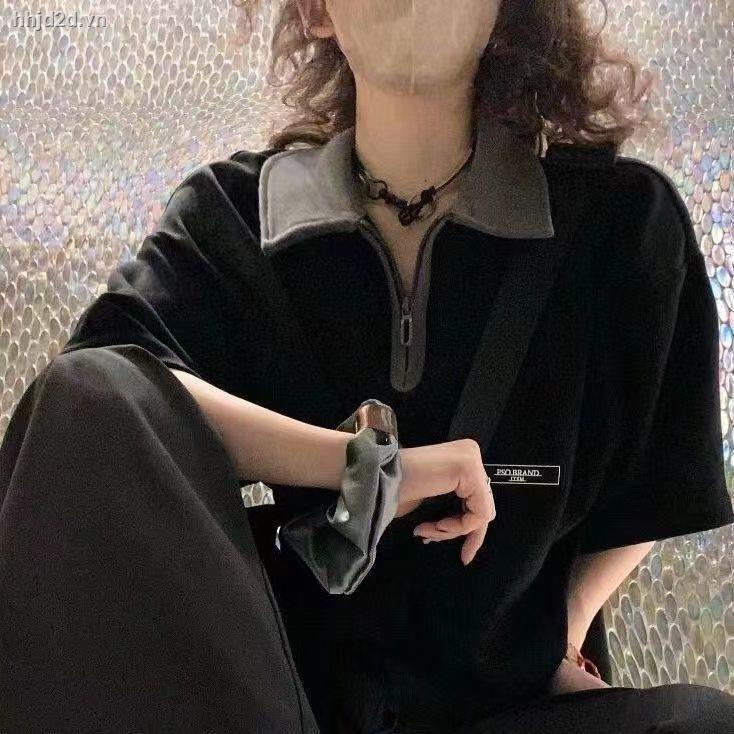 Áo Thun polo Ngắn Tay Form Rộng Phong Cách Hàn Quốc Dành Cho Nữ