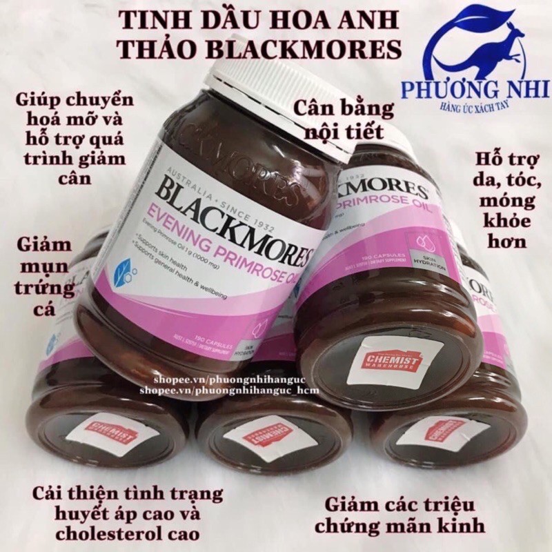 VIÊN UỐNG TINH DẦU HOA ANH THẢO (EPO) BLACKMORES - FULL BILL CHEMIST/PHARMACY