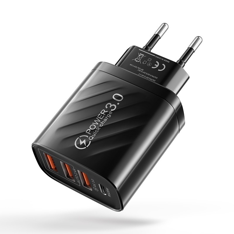 Cốc Sạc Nhanh 4 Cổng USB Type C 10W 3.0 Cho Điện Thoại Huawei Android
