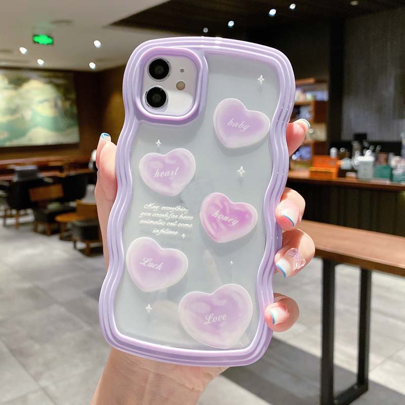 Ốp Điện Thoại TPU Silicon Mềm Chống Sốc Chống Bụi Hình Trái Tim Cho IPhone 13 11 12 Pro Max 7 8 Plus X XR XSMAX