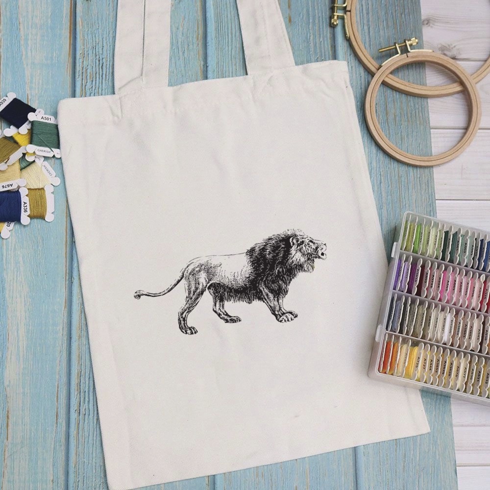 Túi vải túi Tote WILD ANIMALS - Mẫu 3 vải canvas dày đẹp cho nữ có khóa miệng đi học đi chơi. In hình theo yêu cầu