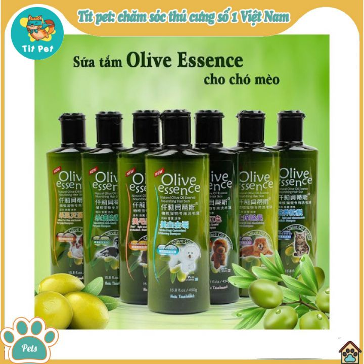 Sữa tắm chó mèo - sữa tắm Olive Essence - 450ml/chai