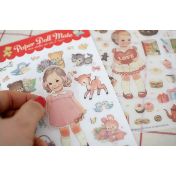 Bộ 6 Tấm Sticker Búp Bê Baby Doll