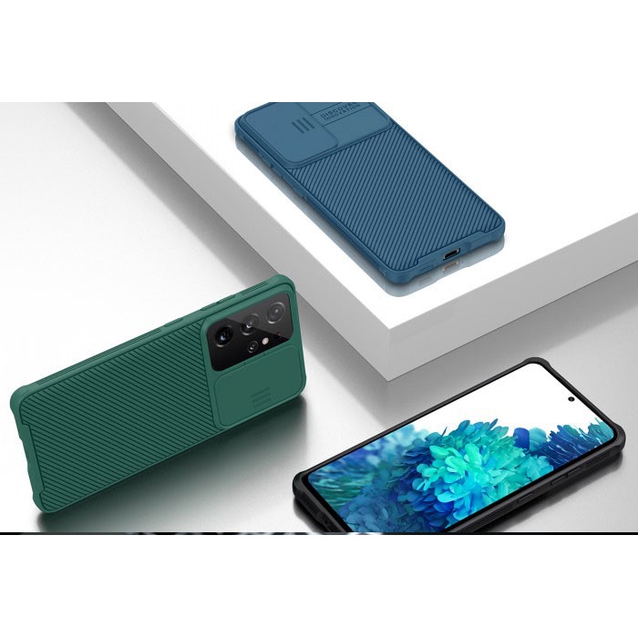 Ốp lưng Samsung Galaxy S21 Ultra / S21 Plus / S21 Nillkin Camshield bảo vệ Camera - Hàng Chính Hãng.