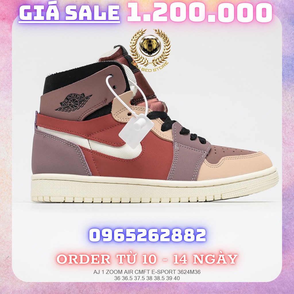 Order 1-2 Tuần + Freeship Giày Outlet Store Sneaker _Nike Air Jordan 1 Zoom CMFT"Sail Pearl White"AJ1 MSP: 3624M361