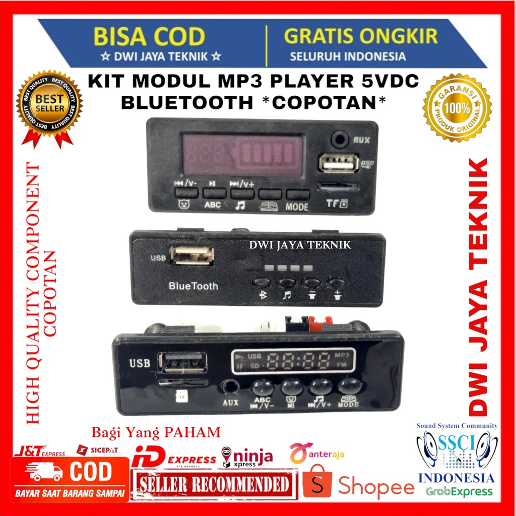 Bộ Khuếch Đại Âm Thanh Mini USB MP3 FM Bluetooth 5V Tự Làm Có Màn Hình Hiển Thị