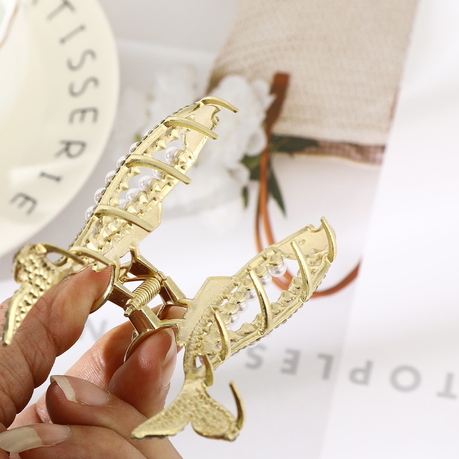 Kẹp Tóc Đuôi Ngựa Dài 11cm Đính Đá Và Ngọc Trai Thời Trang Cho Nữ