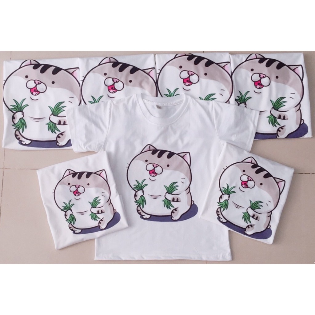 Áo gia đình Mèo con thun cotton loại 1 đủ màu đủ size 6-110kg