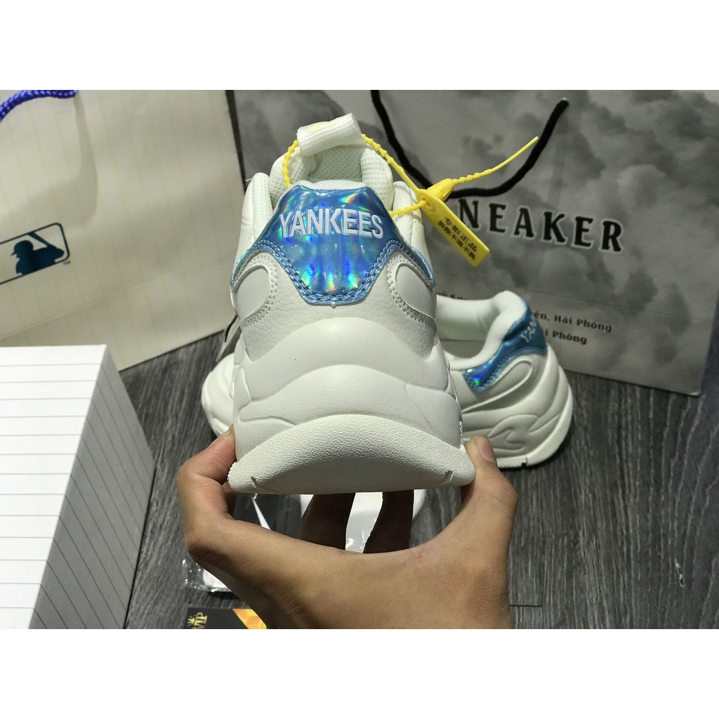 Siêu Phẩm Giày Thể Thao Sneaker M.L.B Hologram New York Yankees Gót Xanh Siêu Hot Cao Cấp Ảnh Thật + freeship