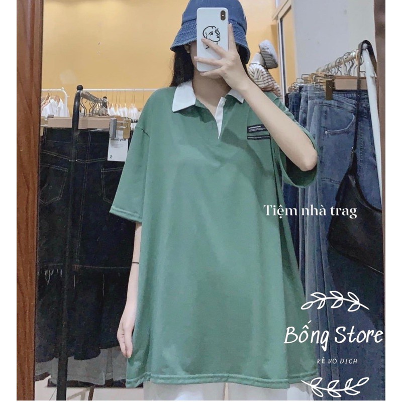 Áo thun POLO nữ tay lỡ có cổ phông form rộng freesize unisex mặc đi học, cặp, nhóm, lớp in hình DỄ THƯƠNG M700 | WebRaoVat - webraovat.net.vn