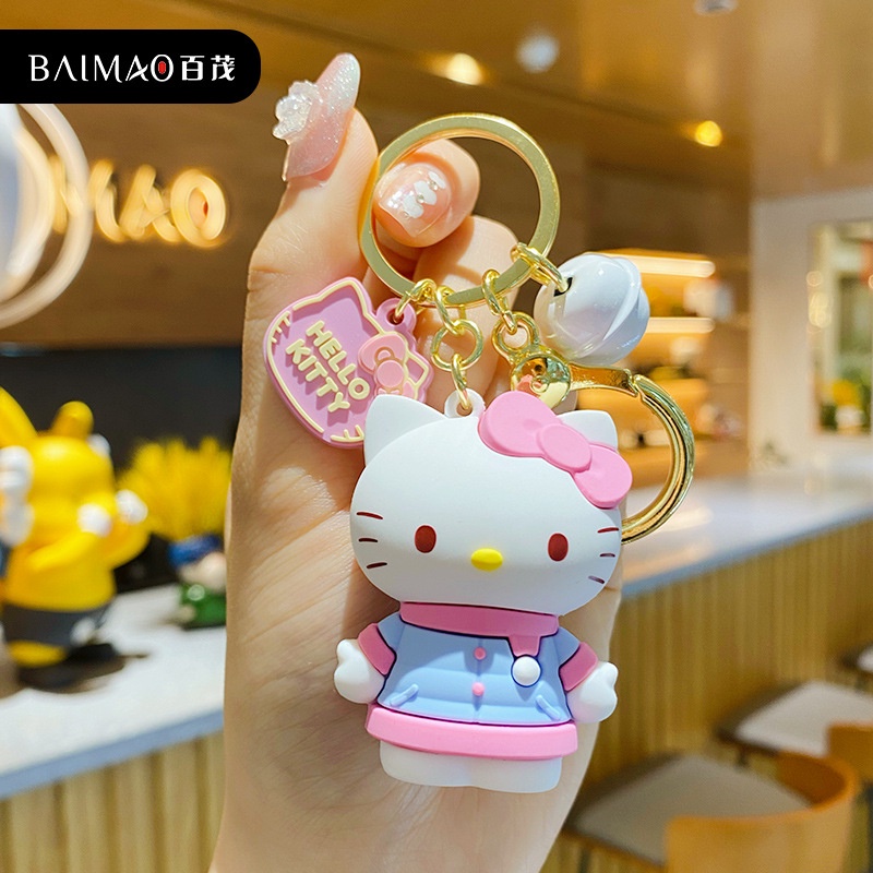 Móc Khóa Hình Mèo Hello Kitty Bằng Epoxy Dễ Thương