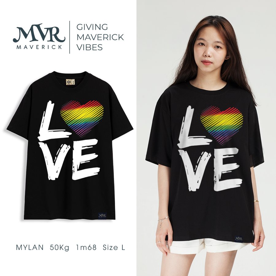 Áo thun chữ Love 7 màu quà ngày Valentine tình Yêu Cặp Đôi Couple ủng hộ LGBT phông Cotton In hình KK6001