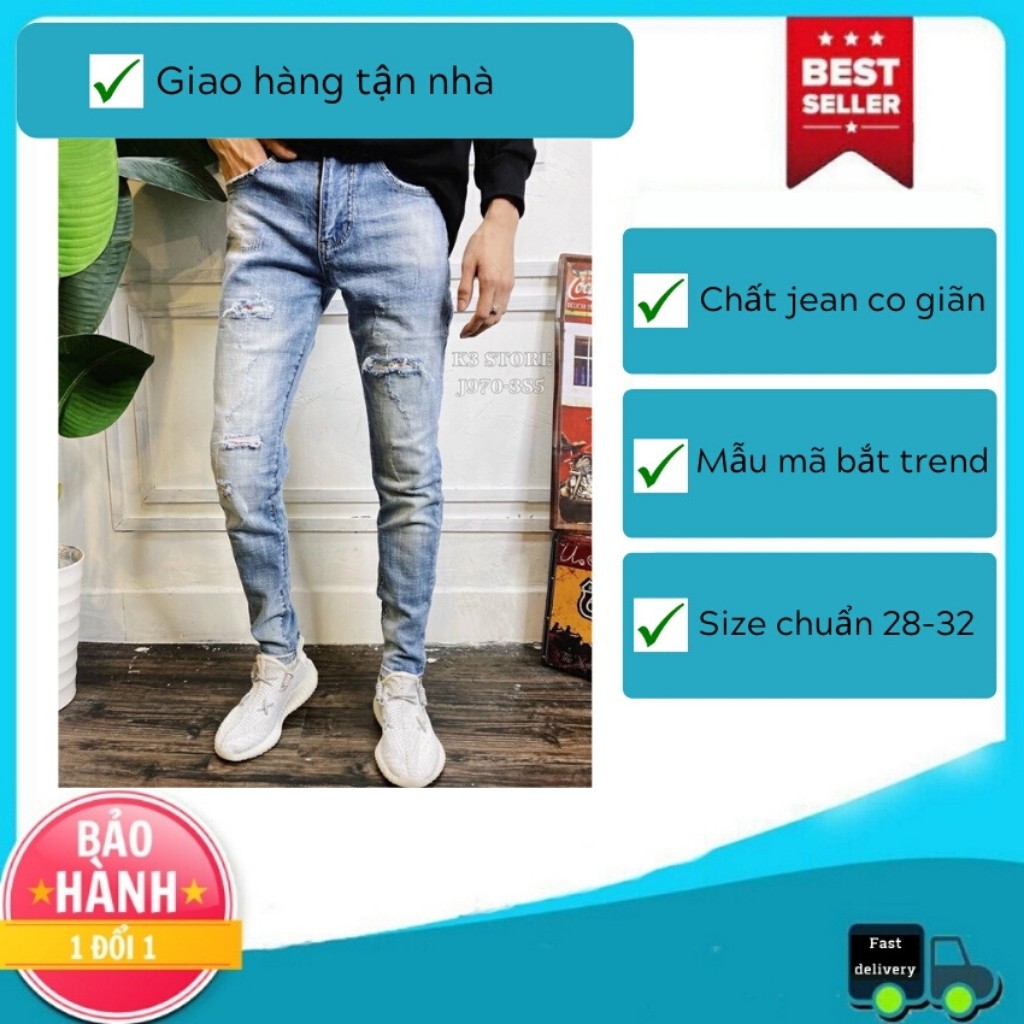 Quần Jean Nam (FREESHIP ĐƠN TỪ 250K) Chất Bò Cao Cấp Đen Trơn  AD802JM (44-72KG) | BigBuy360 - bigbuy360.vn