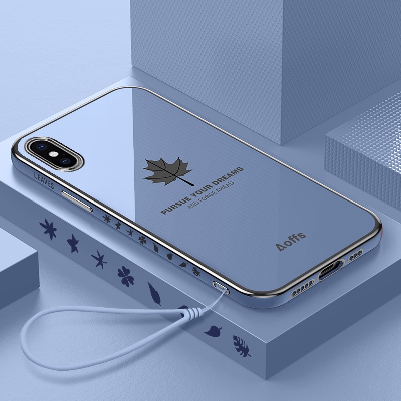 Ốp Điện Thoại Mềm In Hình Lá Phong Cho iPhone X XR XS Max 6 6s 7 8 SE 2020 6 Plus 7 Plus 8 Plus 6s Plus