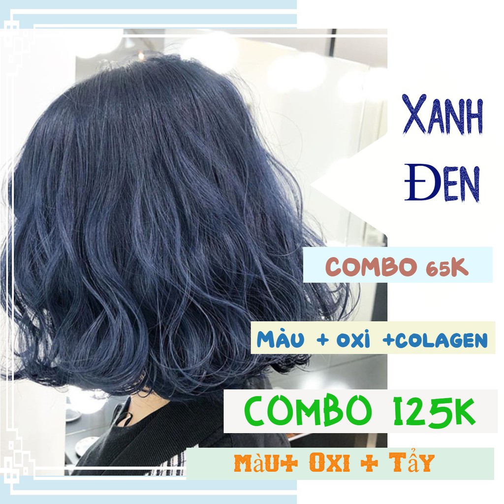 Tuýt Thuốc Nhuộm Tóc Màu blue  Nhạt  + Trợ  Oxi + Găng Tay