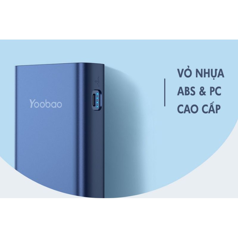 Sạc dự phòng chính hãng YOOBAO L20 Dung lượng 20000mAh sạc cực nhanh tích hợp 2 đèn led