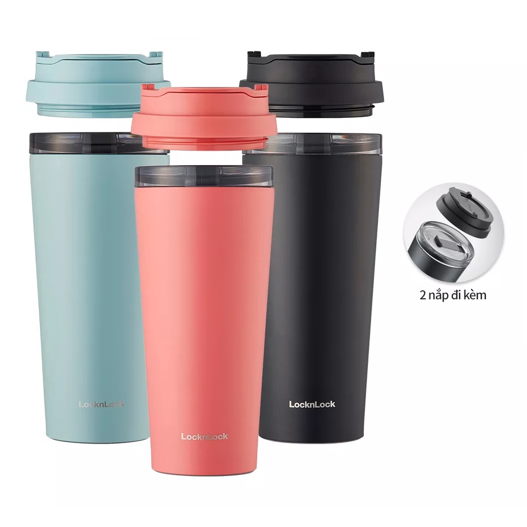 Ly giữ nhiệt cao cấp Lock&Lock có 2 nắp thay thế New Clip Tumbler 540ml LHC4279