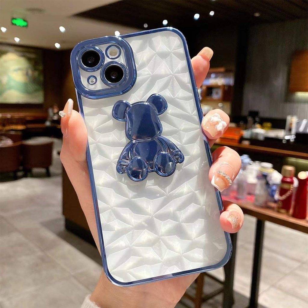 Ốp điện thoại trong suốt hình gấu thích hợp cho iPhone 13 Pro Max 13 13Pro 11 Pro Max 11 X XS XR Xs Max 7Plus 8Plus