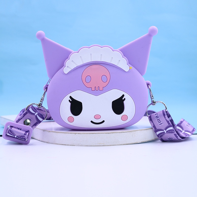 Túi Đeo Vai Đựng Tiền Bằng Silicon Hình Sanrio Cullomi Melody / Hello Kitty Dễ Thương Cho Bé YS2 SY2